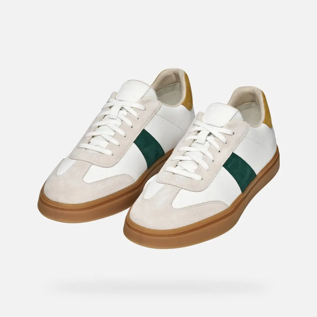 Geox Baltmoore Heren Sneakers - Maat 43 - Wit/ Groen - afbeelding 3 van 6