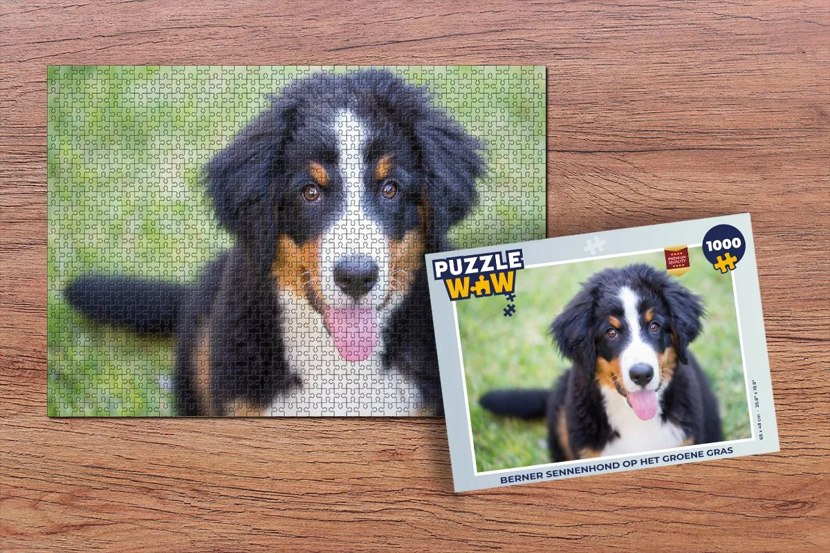 PuzzleWow Berner Sennenhond Legpuzzel 1000 Stuks - Multicolor