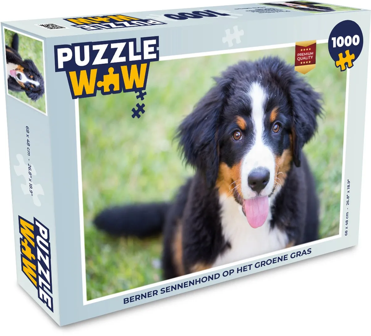 PuzzleWow Berner Sennenhond Legpuzzel 1000 Stuks - Multicolor