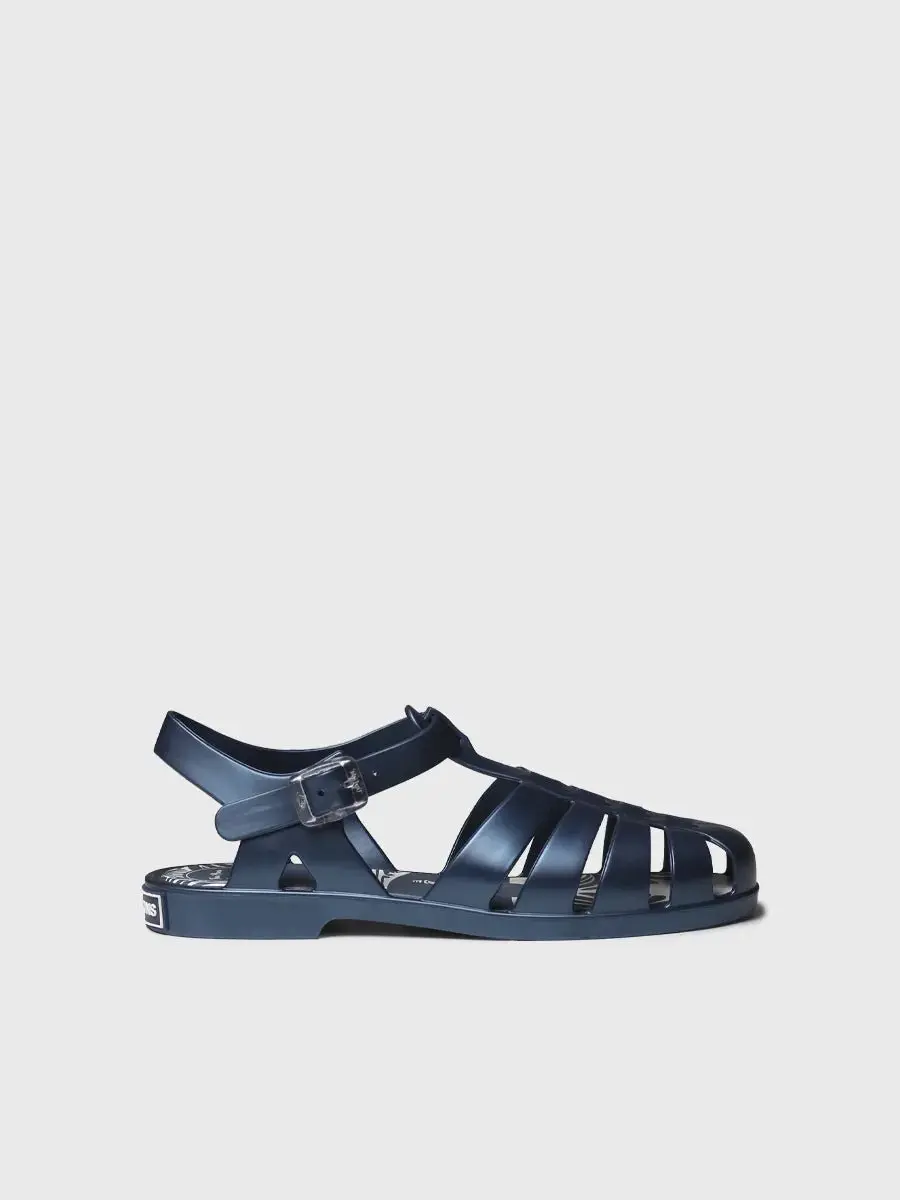 Dames jelly sandalen met gespsluiting