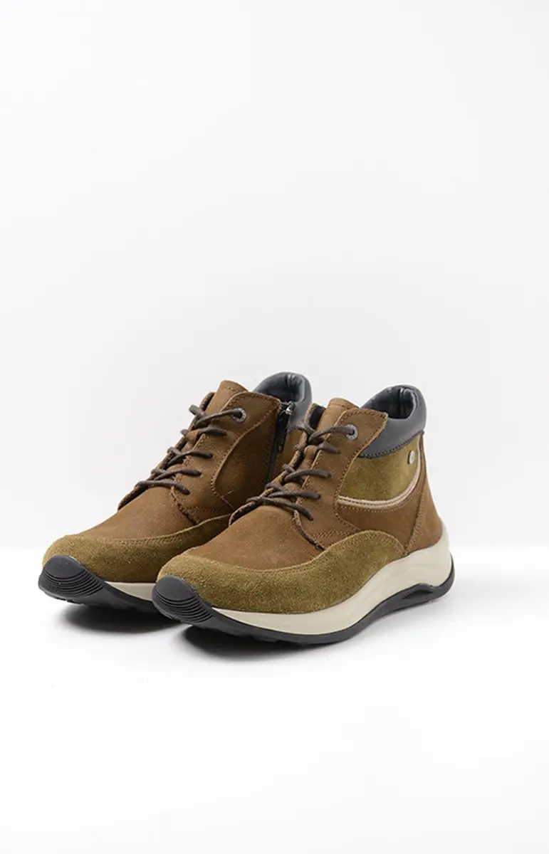 Wolky Scone Leather Hoge Veterschoenen - Taupe Combi Leer - afbeelding 6 van 6