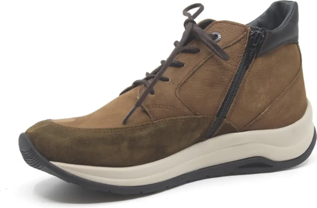 Wolky Scone Leather Hoge Veterschoenen - Taupe Combi Leer - afbeelding 2 van 6