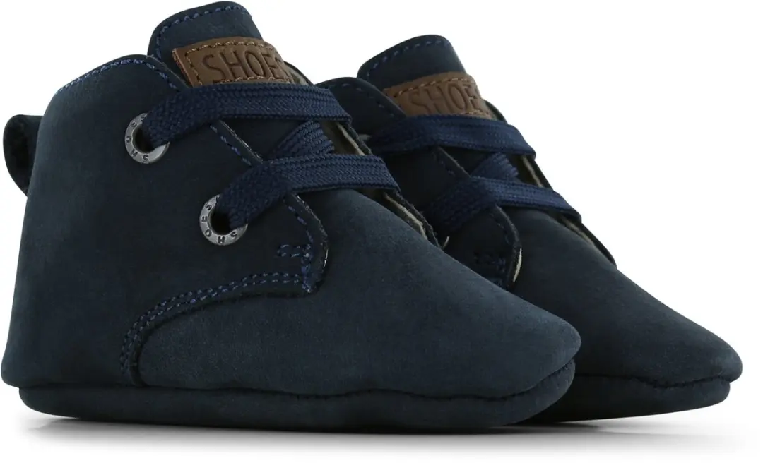 Shoesme Newborn Donkerblauw Leren Slofje