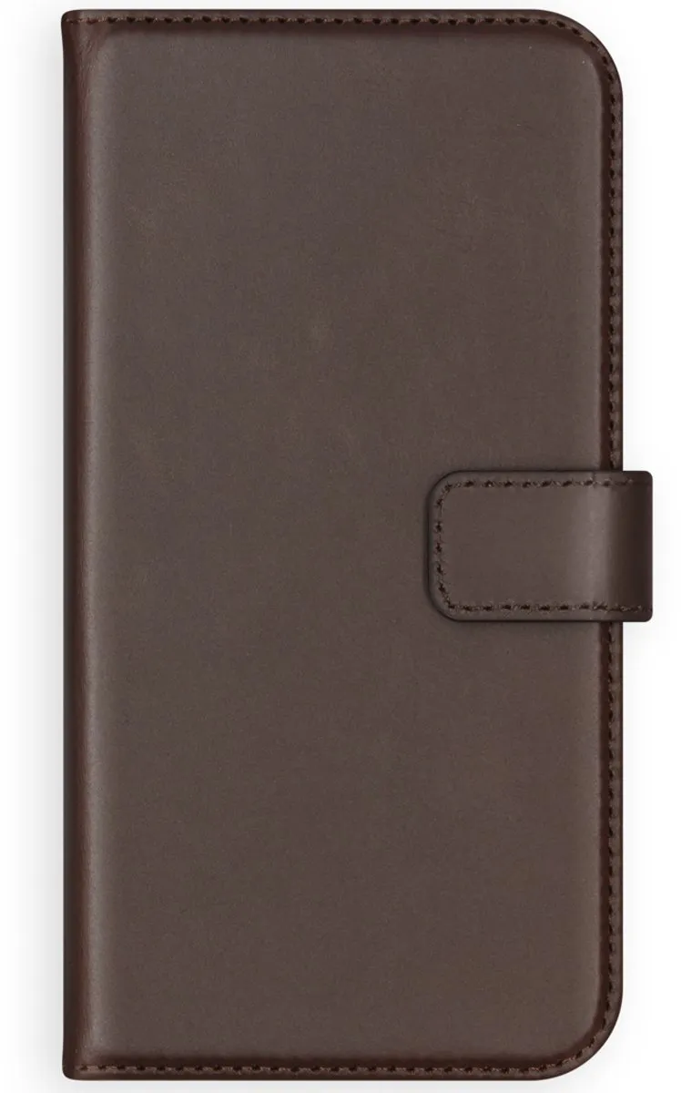 Selencia Hoesje Samsung Galaxy S21 - Echt Lederen Bookcase Bruin