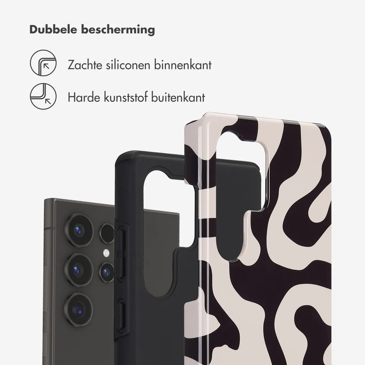 Selencia Hoesje Samsung Galaxy S25 Ultra Art Wave Black