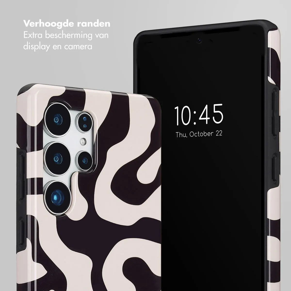 Selencia Hoesje Samsung Galaxy S25 Ultra Art Wave Black