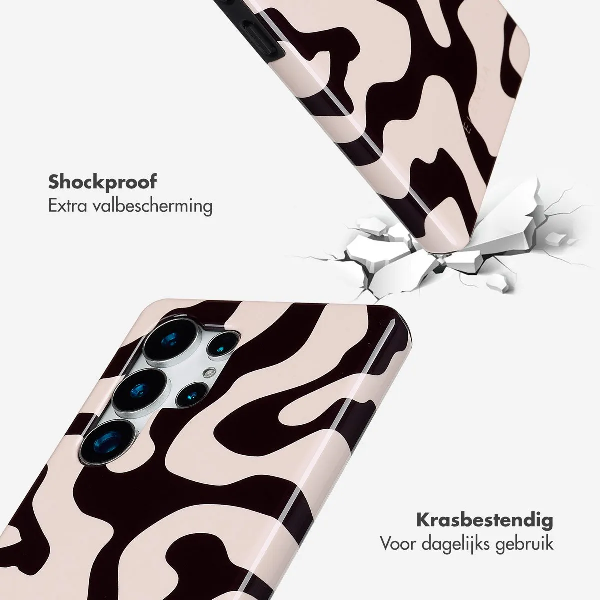 Selencia Hoesje Samsung Galaxy S25 Ultra Art Wave Black