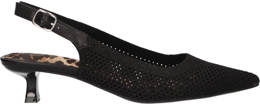 La Strada Slingback Zwart Knitted