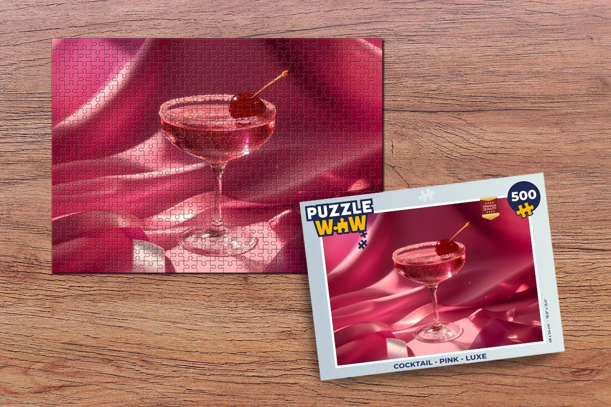 PuzzleWow Cocktail Legpuzzel 500 Stuks - Roze