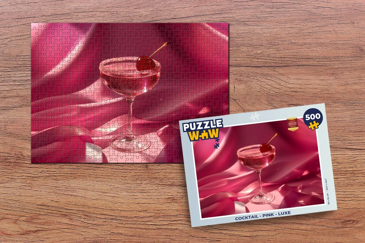 PuzzleWow Cocktail Legpuzzel 500 Stuks - Roze
