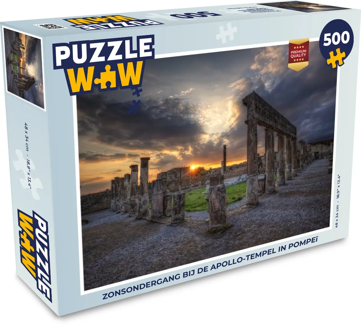 PuzzleWow Legpuzzel Pompeï Apollo-tempel 500 Stuks