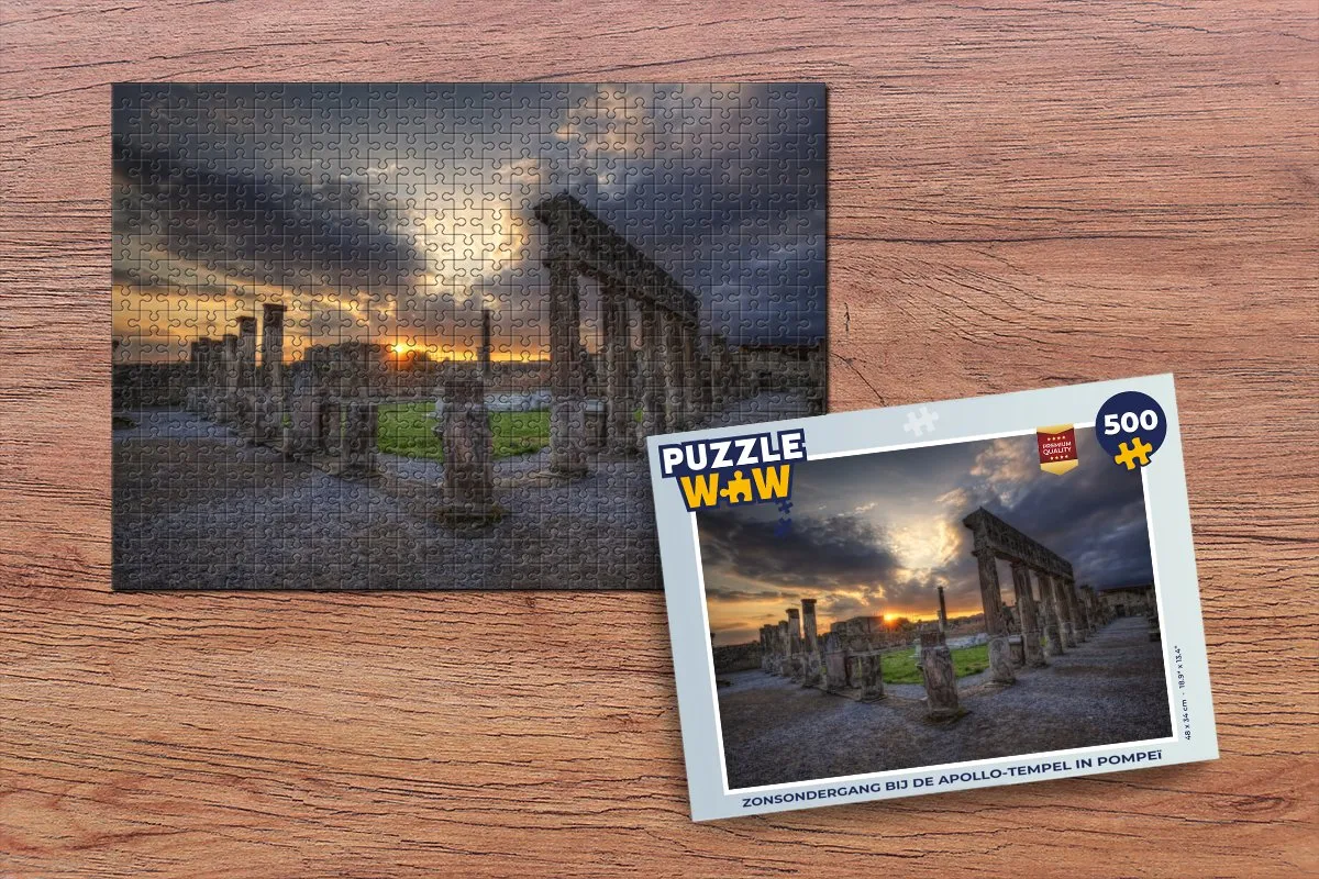 PuzzleWow Legpuzzel Pompeï Apollo-tempel 500 Stuks - Multicolor