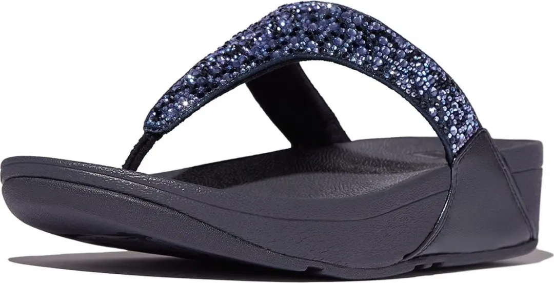 FitFlop Lulu Crystal Teenslipper - Donkerblauw - afbeelding 4 van 6