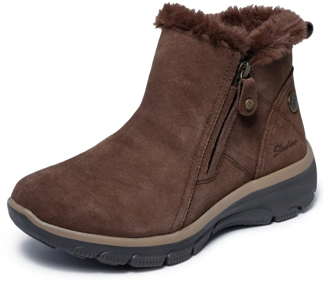 Skechers Easy Going Dames Gevoerde Boot - Bruin - Maat 38