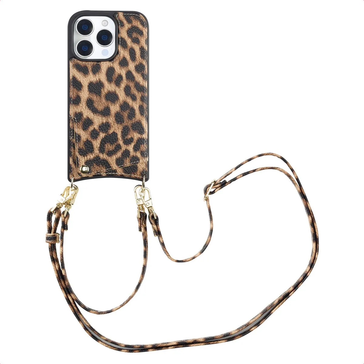 Selencia Hoesje iPhone 16 Pro Leopard