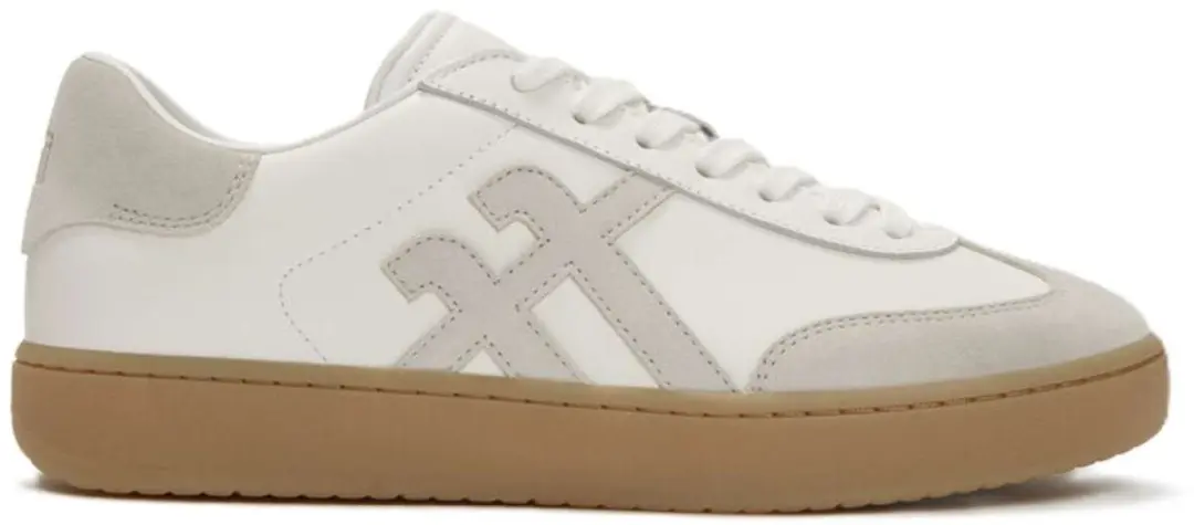 FitFlop FitFlop The Dash T-Toe Leather/Suede Sneakers WIT