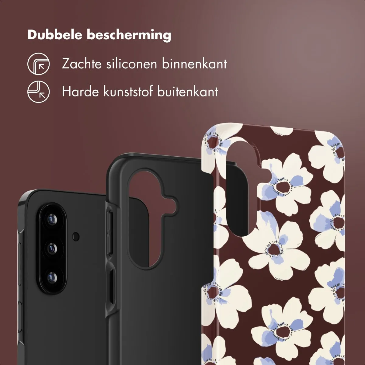 Selencia Hoesje Samsung Galaxy A17 - Choco Flower Pop
