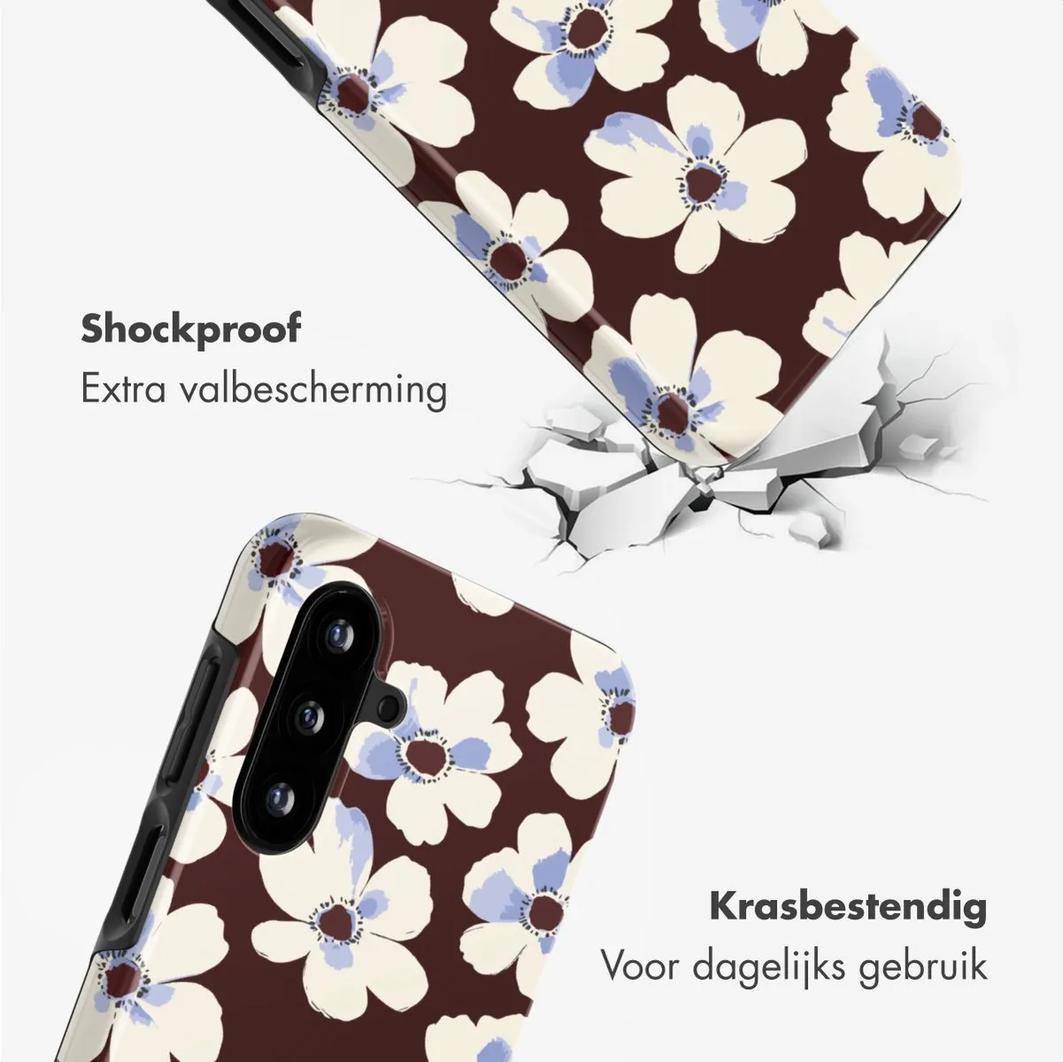 Selencia Hoesje Samsung Galaxy A17 - Choco Flower Pop