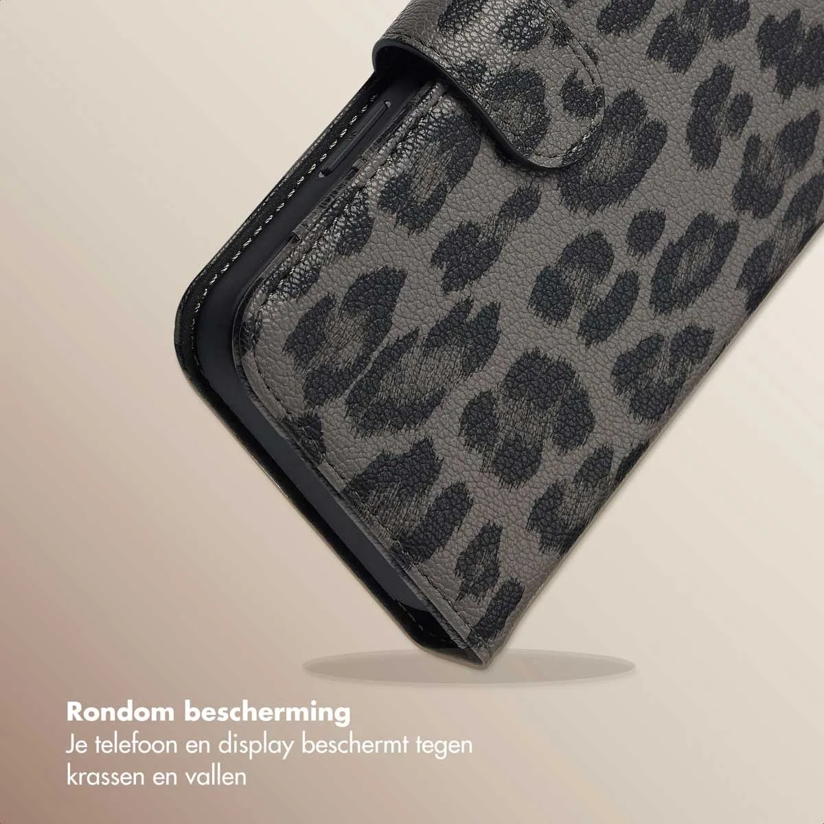 Selencia Hoesje iPhone 12 Pro/12 Sabi Bookcase - 3 Pasjes - Zwart
