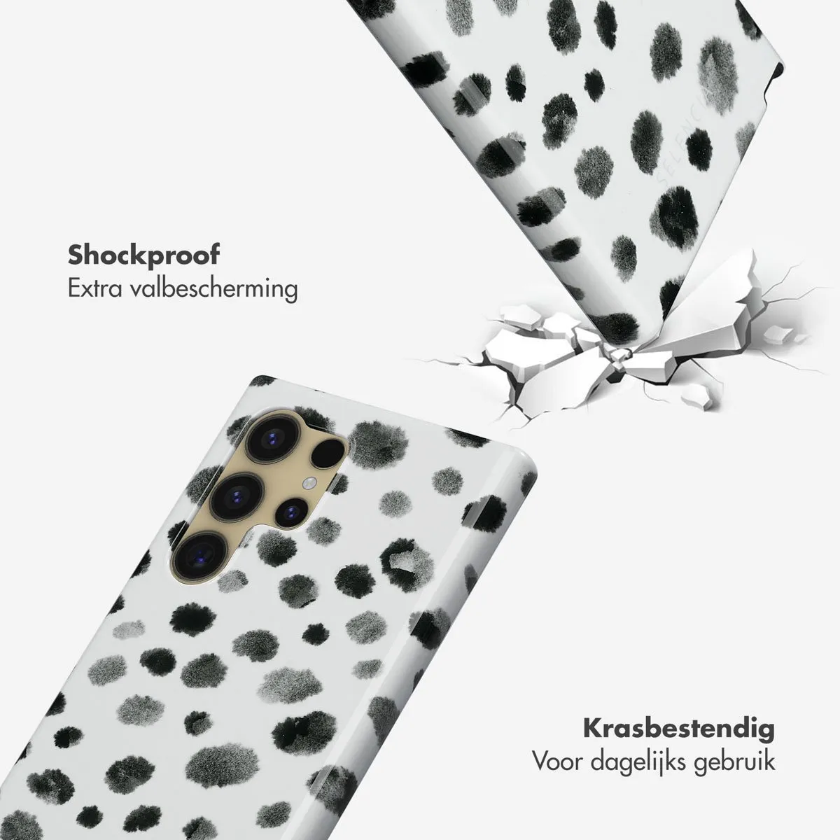 Selencia Hoesje Samsung Galaxy S24 Ultra Trendy Leopard