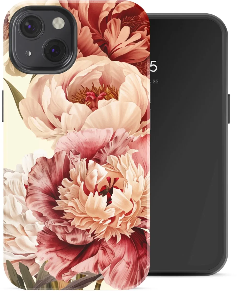 Selencia Hoesje iPhone 13 Vintage Peony