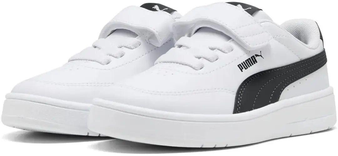 PUMA Court Classic Clean Junior - Schoenmaat 32 - Wit/Zwart - afbeelding 3 van 6