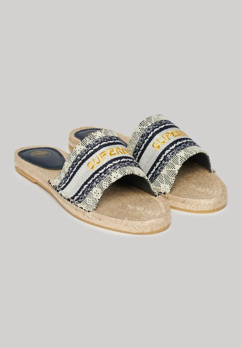 Superdry Canv Overlay Sandalen Blauw EU 38 Vrouw