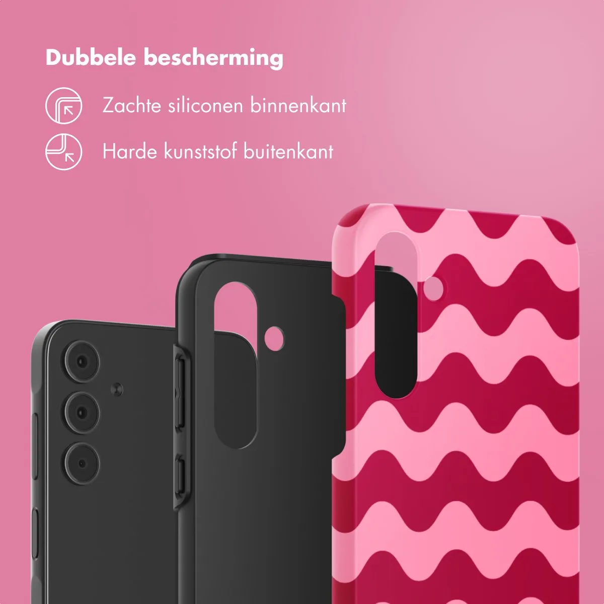 Selencia Hoesje Samsung Galaxy A55 Wave Vibes Lipstick
