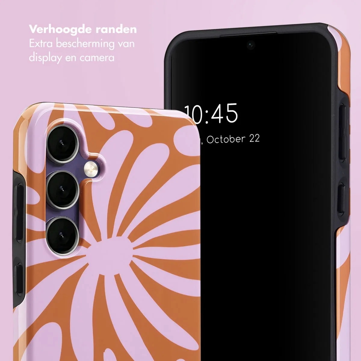 Selencia Hoesje Samsung Galaxy S24 FE Modern Bloom Pink