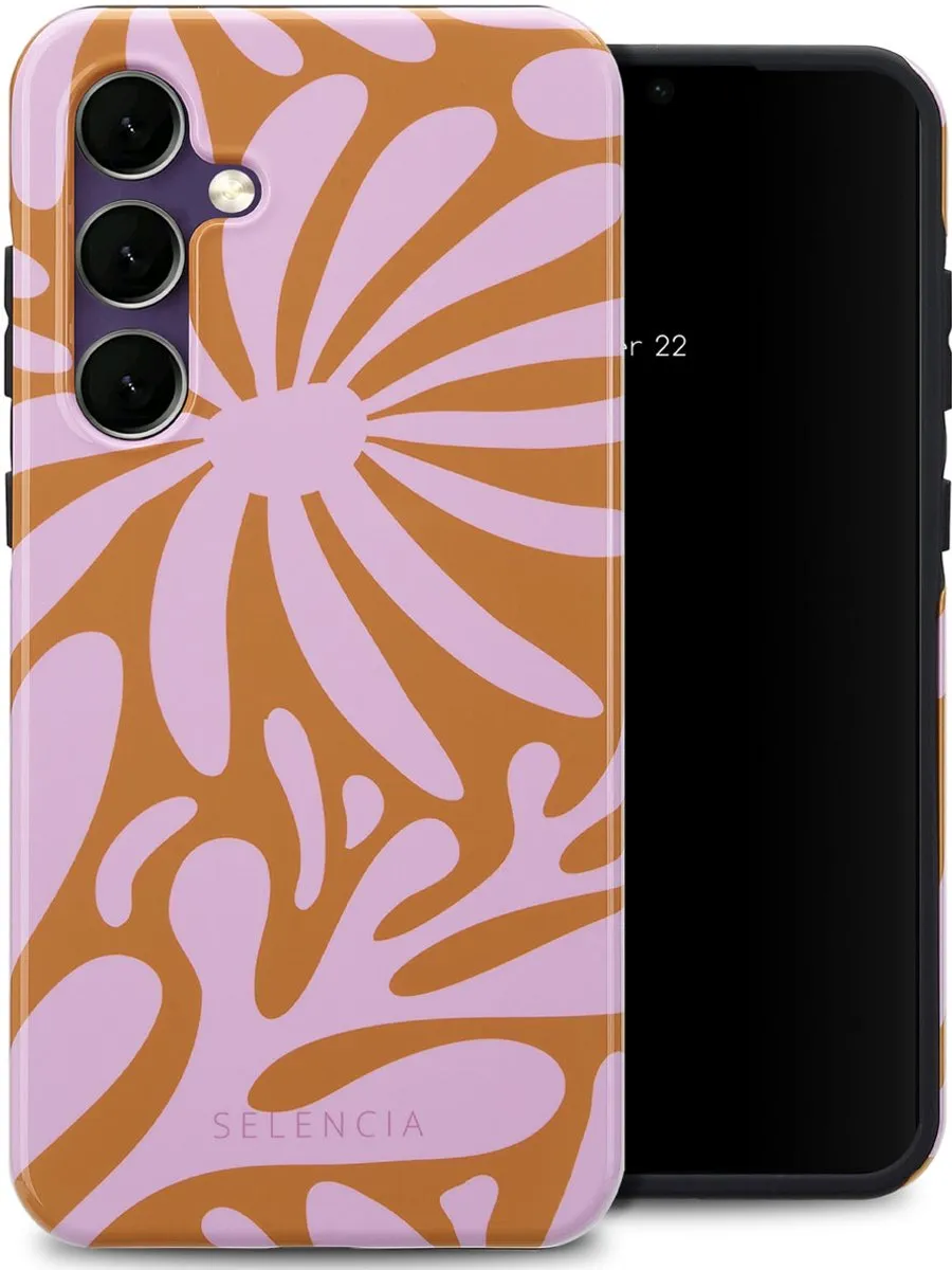 Selencia Hoesje Samsung Galaxy S24 FE Modern Bloom Pink