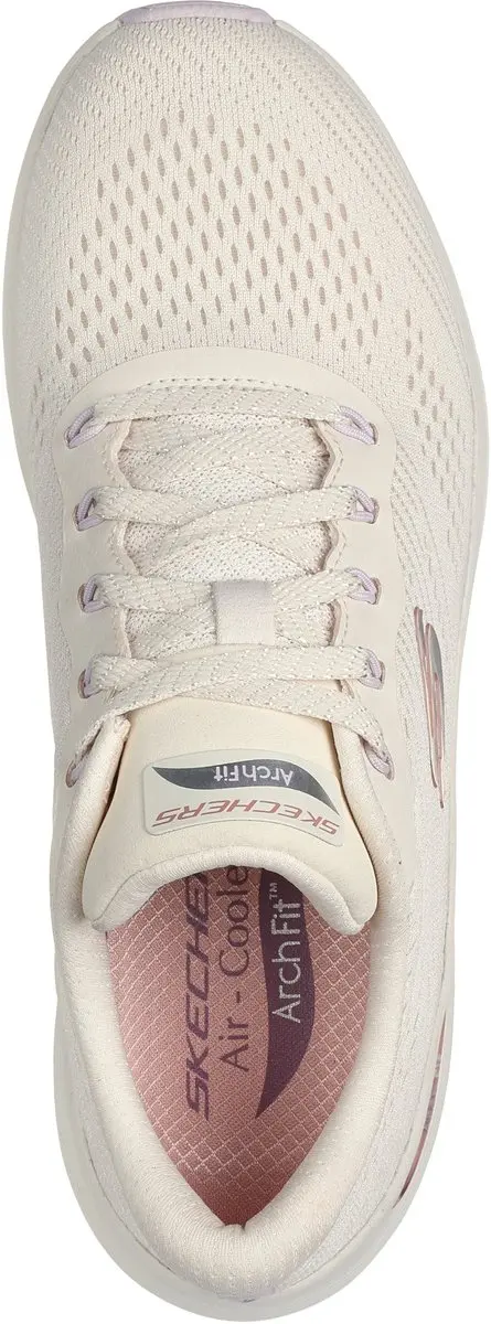 Skechers Arch Fit 2.0 Big League Dames Sneakers 37.5 - Naturel Multi - afbeelding 2 van 5