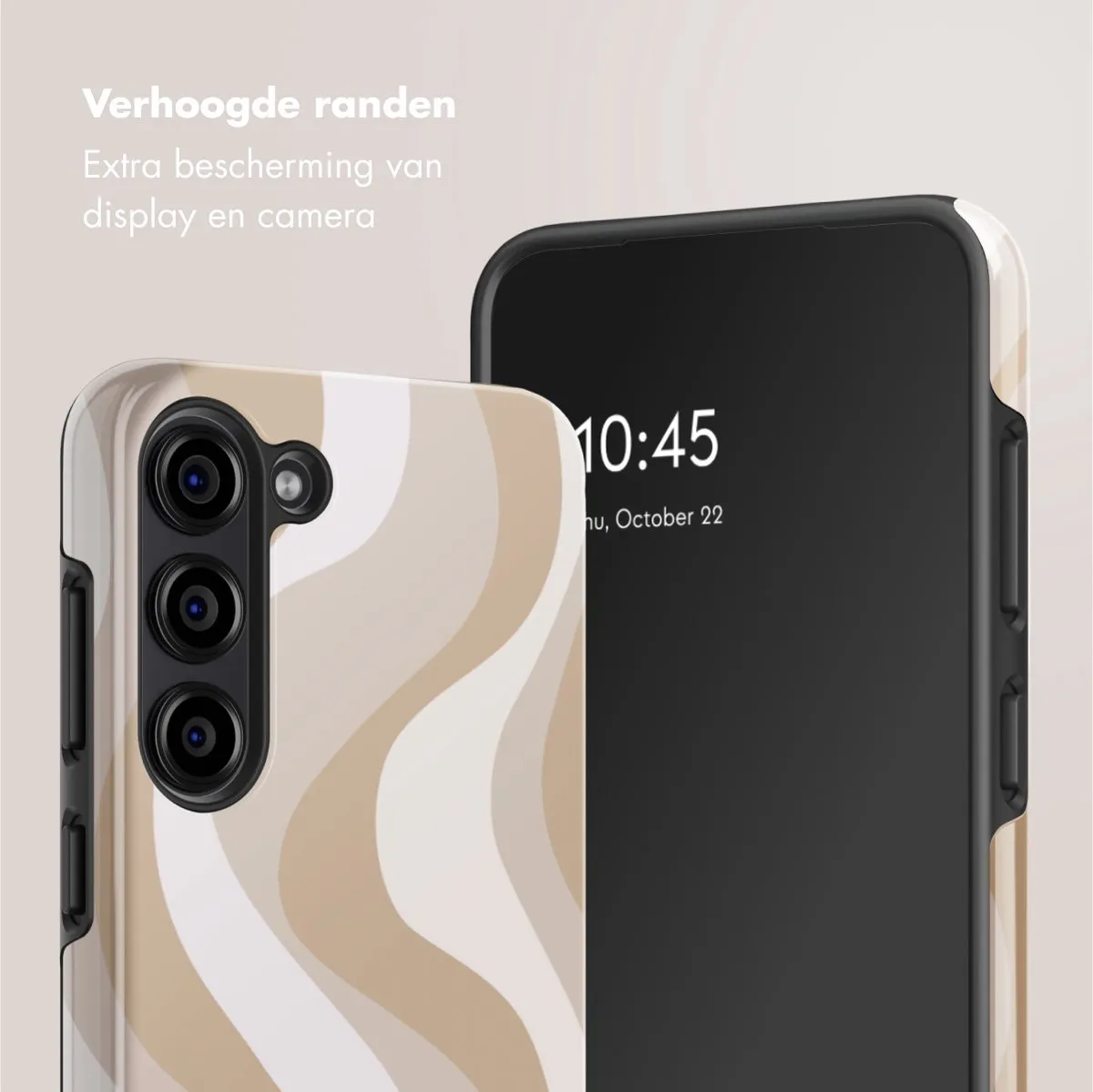 Selencia Hoesje Samsung Galaxy S23 Desert Waves Beige