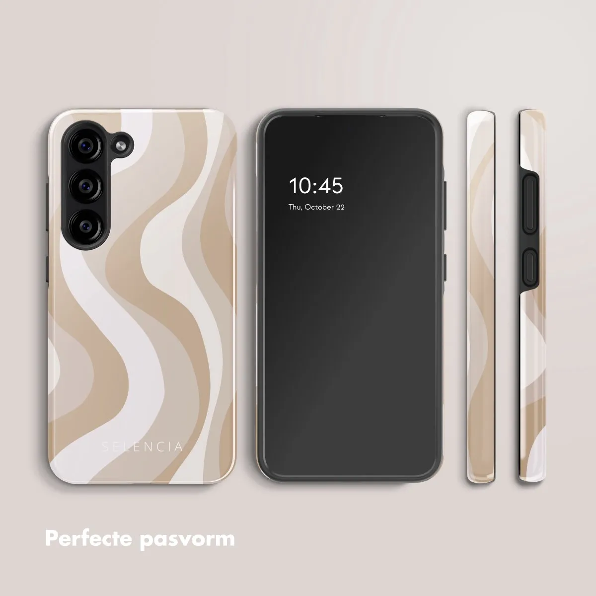 Selencia Hoesje Samsung Galaxy S23 Desert Waves Beige - afbeelding 6 van 6