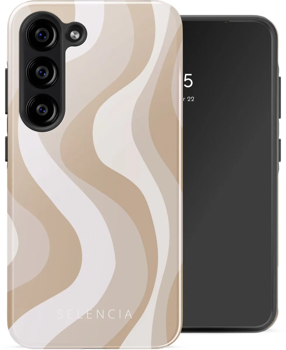 Selencia Hoesje Samsung Galaxy S23 Desert Waves Beige