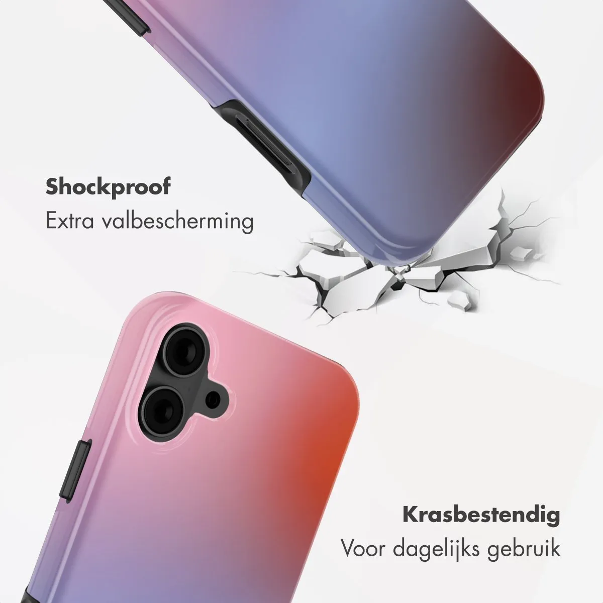 Selencia Hoesje iPhone 16 Gradient Soft Blush - MagSafe