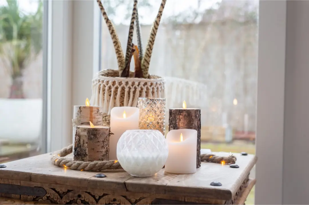 Anna's Collection LED Kaars Wit H12,5xD7,5cm - Warm Wit Licht