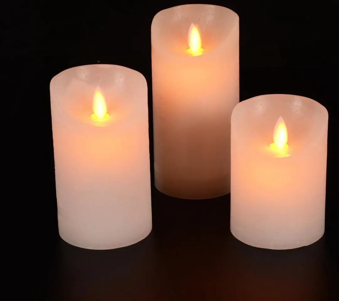 Anna's Collection LED Kaars Wit H12,5xD7,5cm - Warm Wit Licht