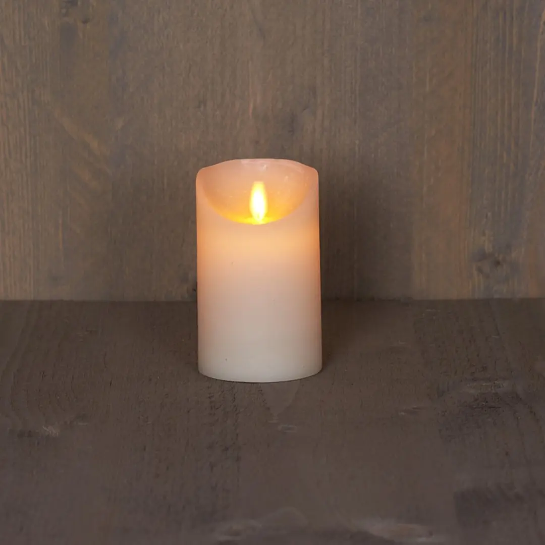 Anna's Collection Led Kaars Ivoorwit H12,5xD7,5cm - Warm Wit Licht