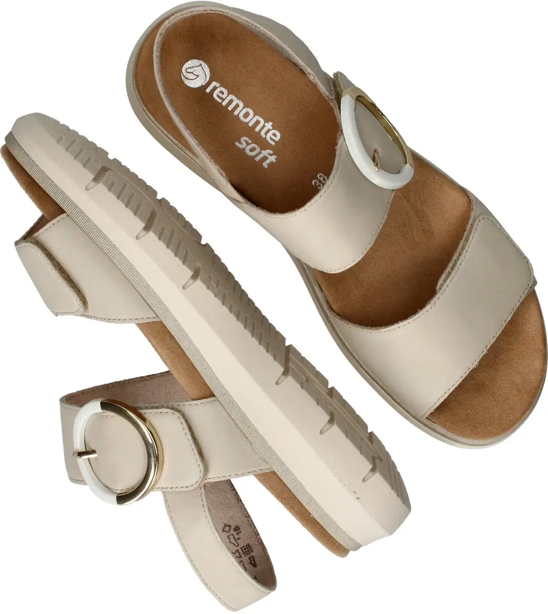 Remonte D2K50 80 Dames Sandalen - Lichtgrijs - 43 - afbeelding 5 van 6