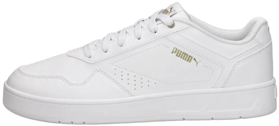 PUMA Court Classic Unisex Sneakers - 39 - PUMA White/PUMA Gold - afbeelding 2 van 6