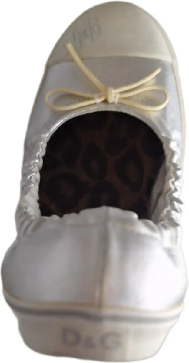 D&G BALLERINA SILVER/WHITE SIZE 39