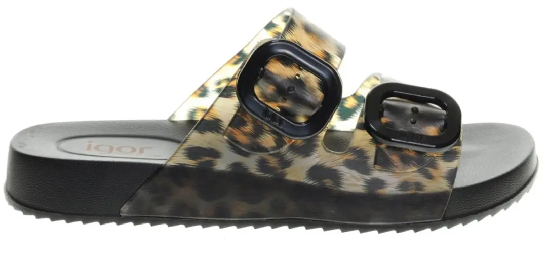 Zwarte Leopard Slipper Igor maat 40