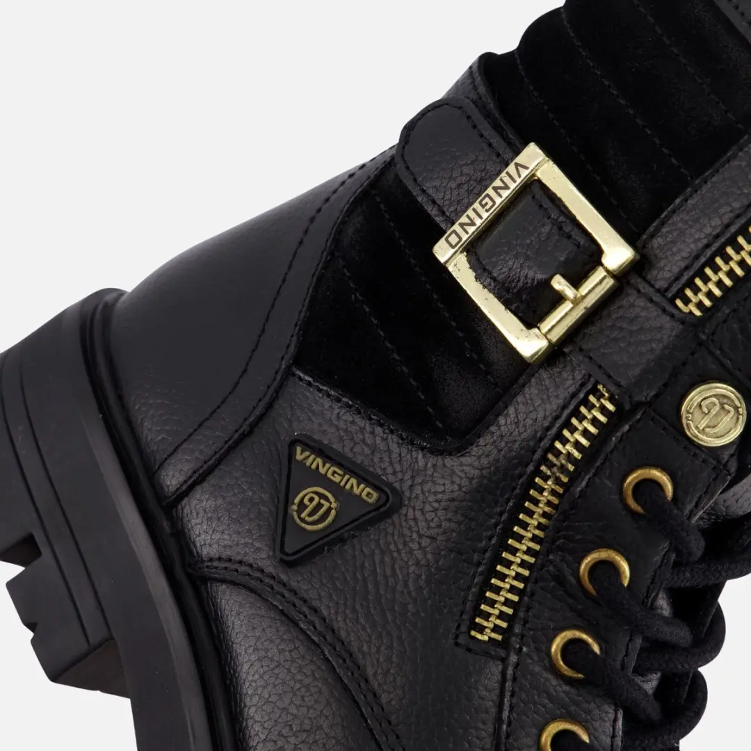 Vingino Britt Veterboots zwart Synthetisch