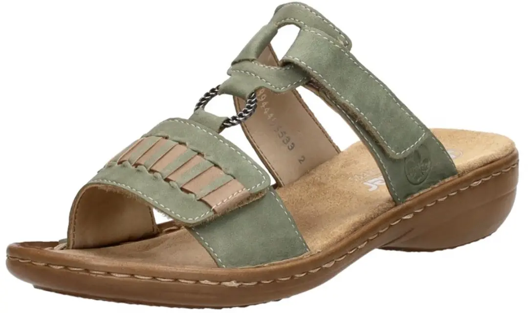 Rieker 60881 Dames Slipper - Groen - Maat 41 - afbeelding 3 van 6