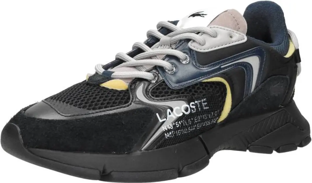 Lacoste L003 Neo Heren Sneakers - Zwart/Donkerblauw - Maat 45 - afbeelding 5 van 6