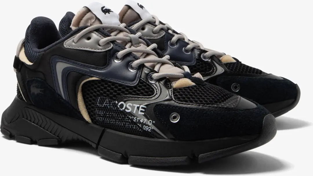 Lacoste L003 Neo Heren Sneakers - Zwart/Donkerblauw - Maat 45 - afbeelding 4 van 6