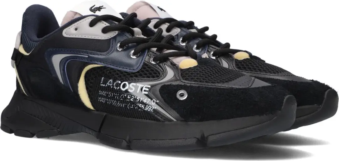 Lacoste L003 Neo Heren Sneakers - Zwart/Donkerblauw - Maat 45 - afbeelding 2 van 6