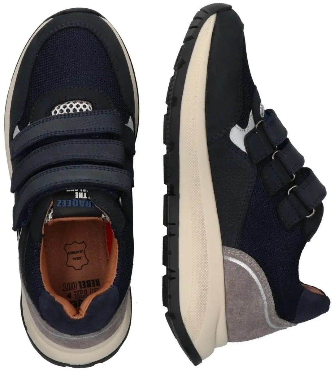 Braqeez 425972-420 Jongens Lage Sneakers - Blauw - 32 - afbeelding 5 van 6