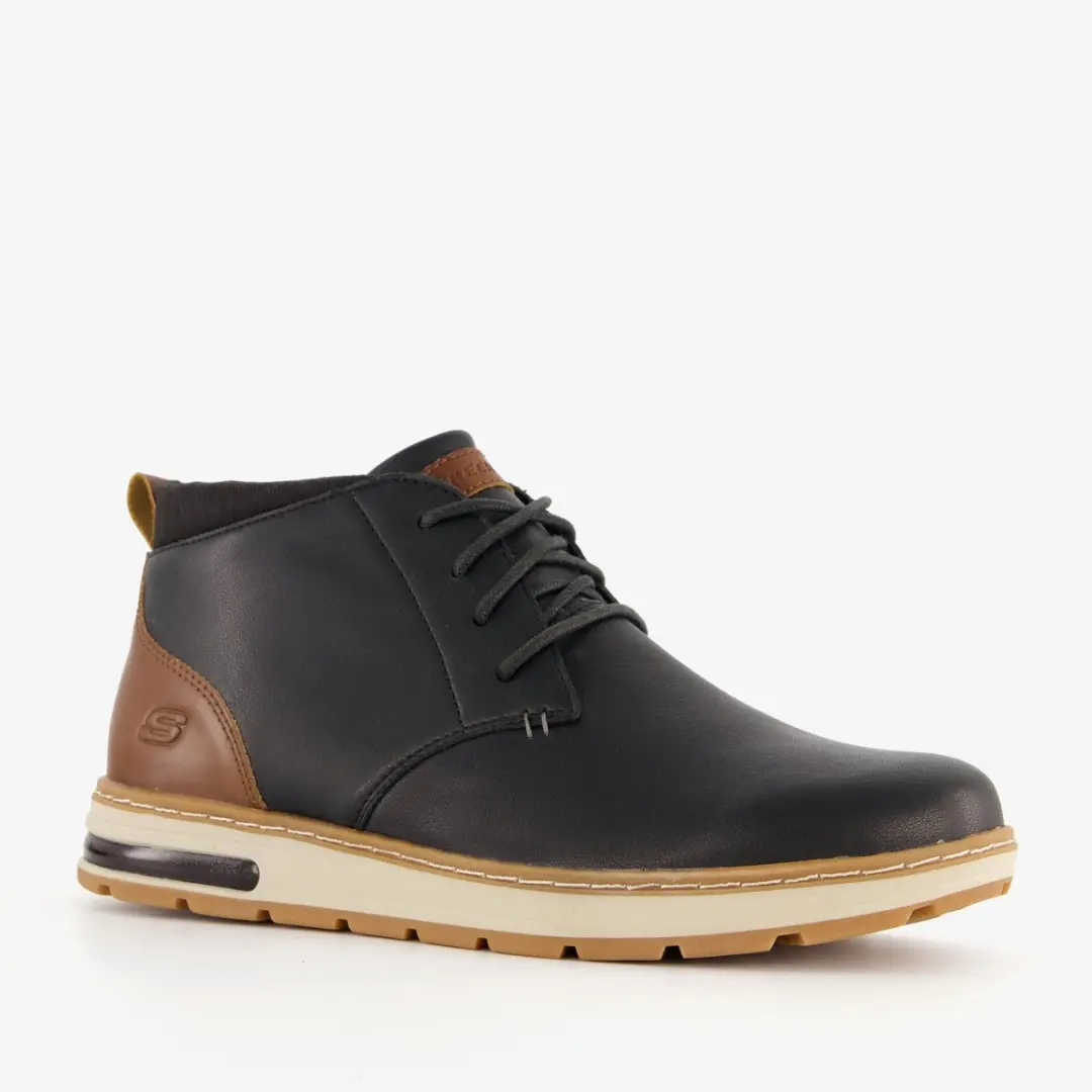 Skechers Evenston Veterschoenen zwart Leer