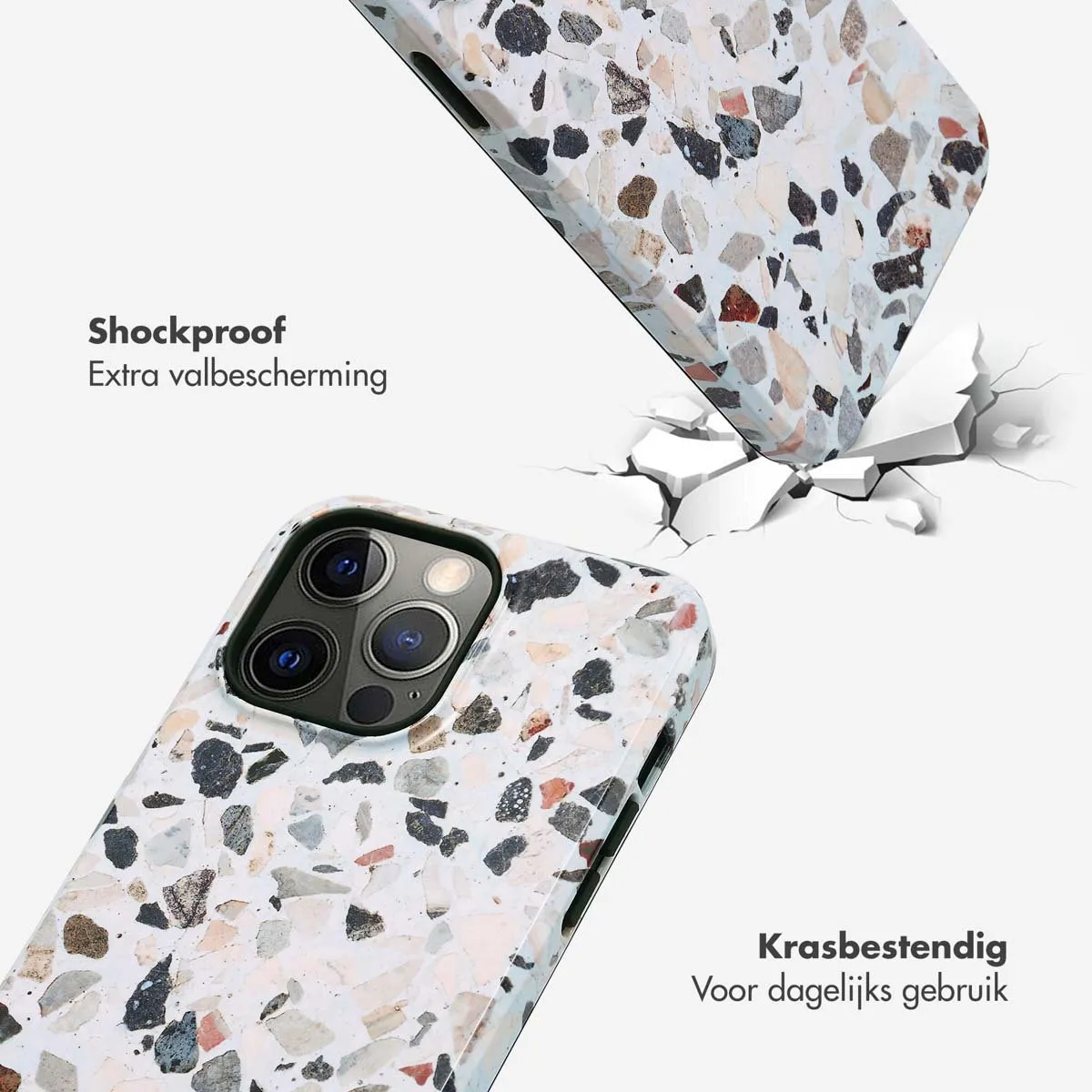 Selencia Hoesje iPhone 14 Pro Max - Chic Terazzo